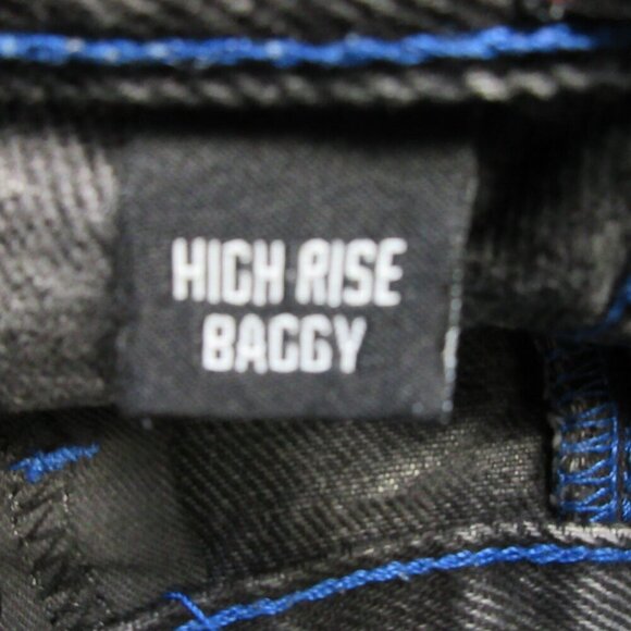 BGD Urban Outfitters High Rise Baggy Women's Jeans 29 Black 100% Cotton Y2K 818 - Picture 4 of 13